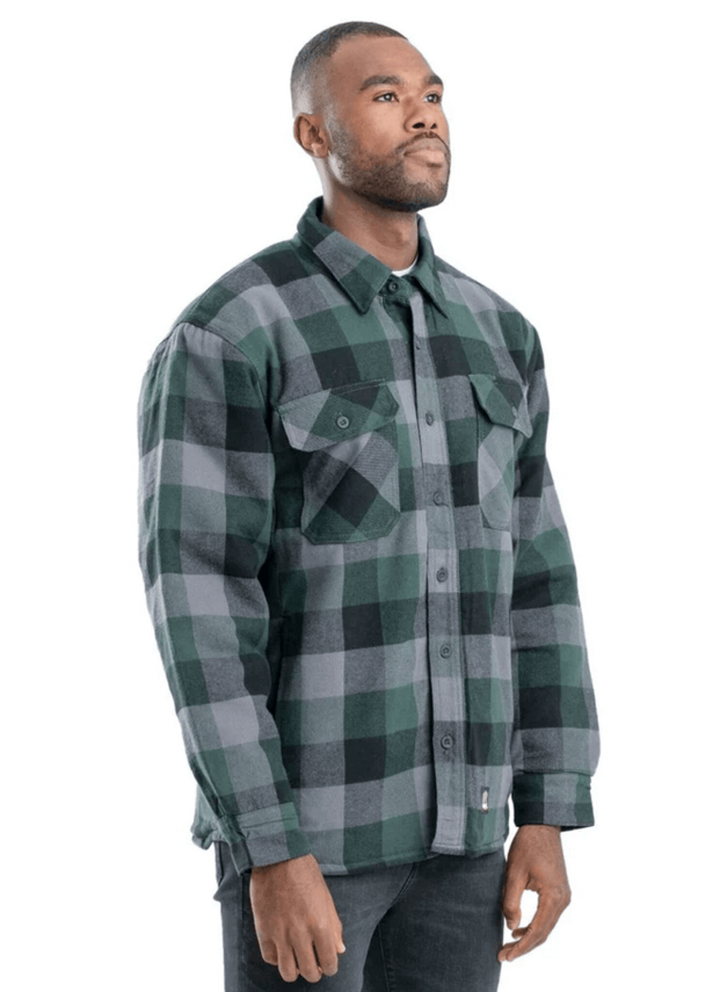 Berne Outerwear M / Plaid Green Berne - Men's Timber Flannel Shirt Jacket