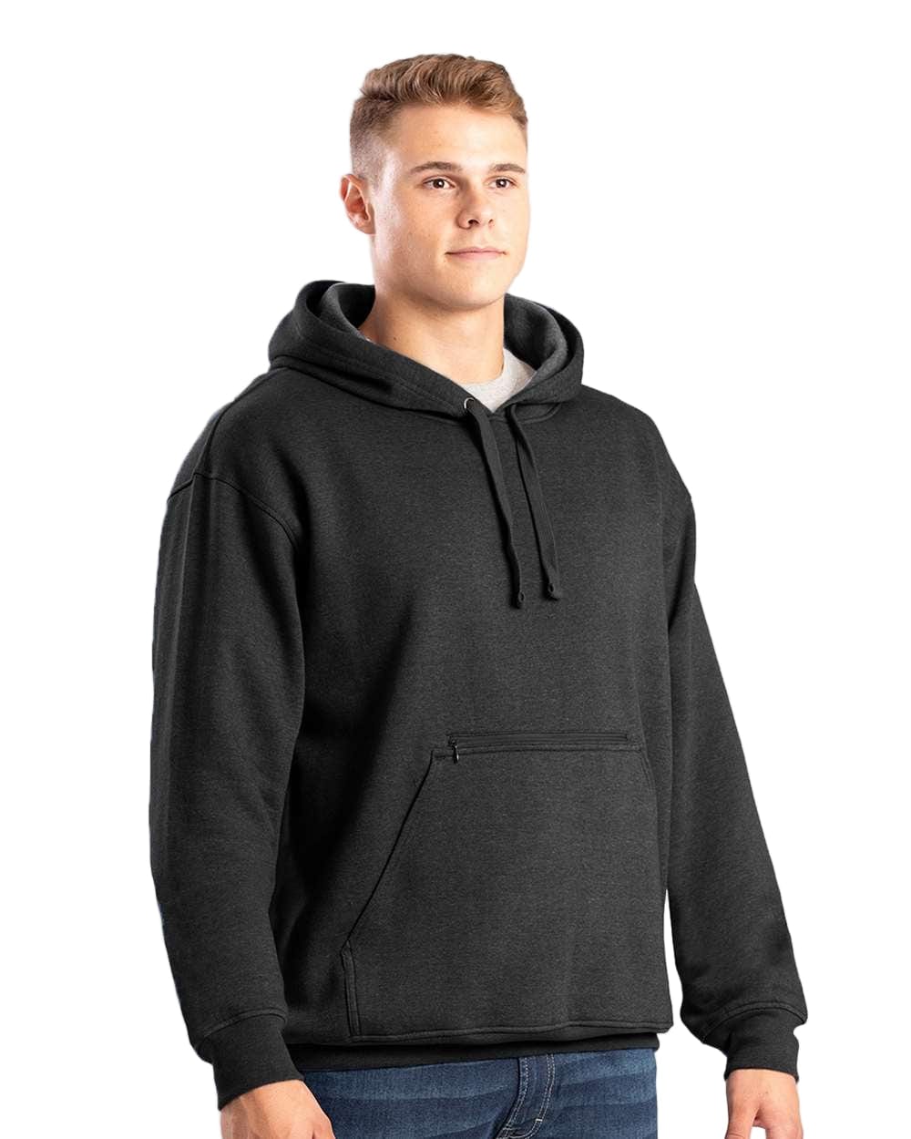 Berne Sweatshirts S / Black Berne - Men's Heritage Zip-Pocket Hooded Sweatshirt