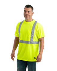 Berne T-shirts Berne - Men's Hi-Vis Class 2 Performance Short-Sleeve T-Shirt