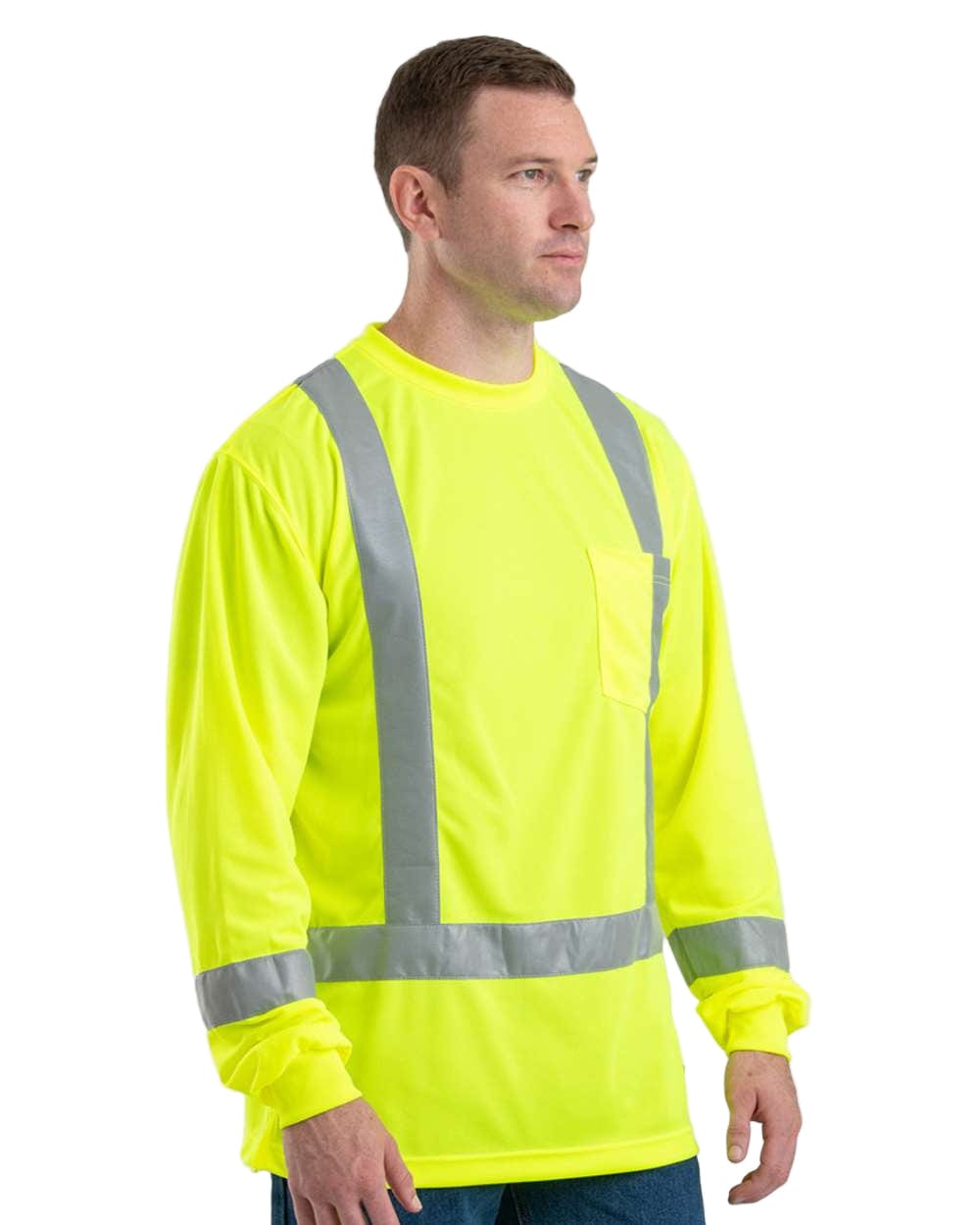 Berne T-Shirts Berne - Men's Hi-Vis Class 3 Performance Pocket T-Shirt