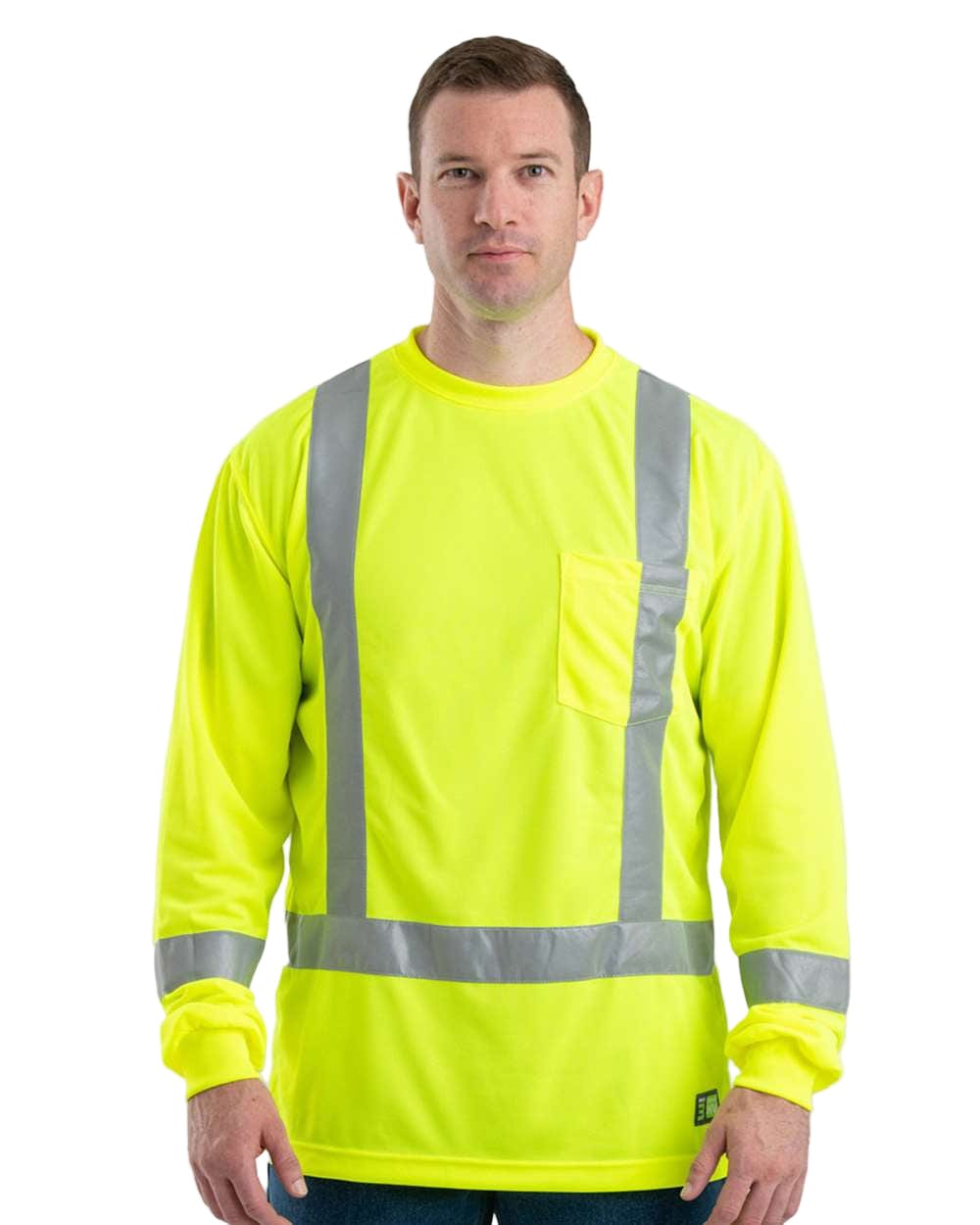 Berne T-Shirts Berne - Men's Hi-Vis Class 3 Performance Pocket T-Shirt
