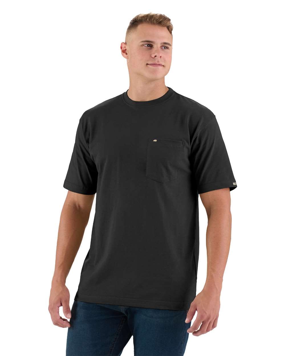 Berne T-Shirts S / Black Berne - Men's Heavyweight Short Sleeve Pocket Tee