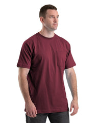 Berne T-shirts S / Maroon Berne - Men's Heavyweight Short Sleeve Pocket Tee