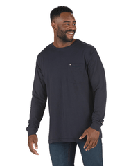 Berne T-shirts S / Navy Berne - Men's Heavyweight Long Sleeve Pocket Tee