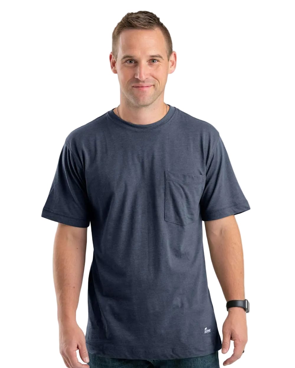 Berne T-Shirts S / Space Blue Berne - Men's Performance Short Sleeve Pocket Tee