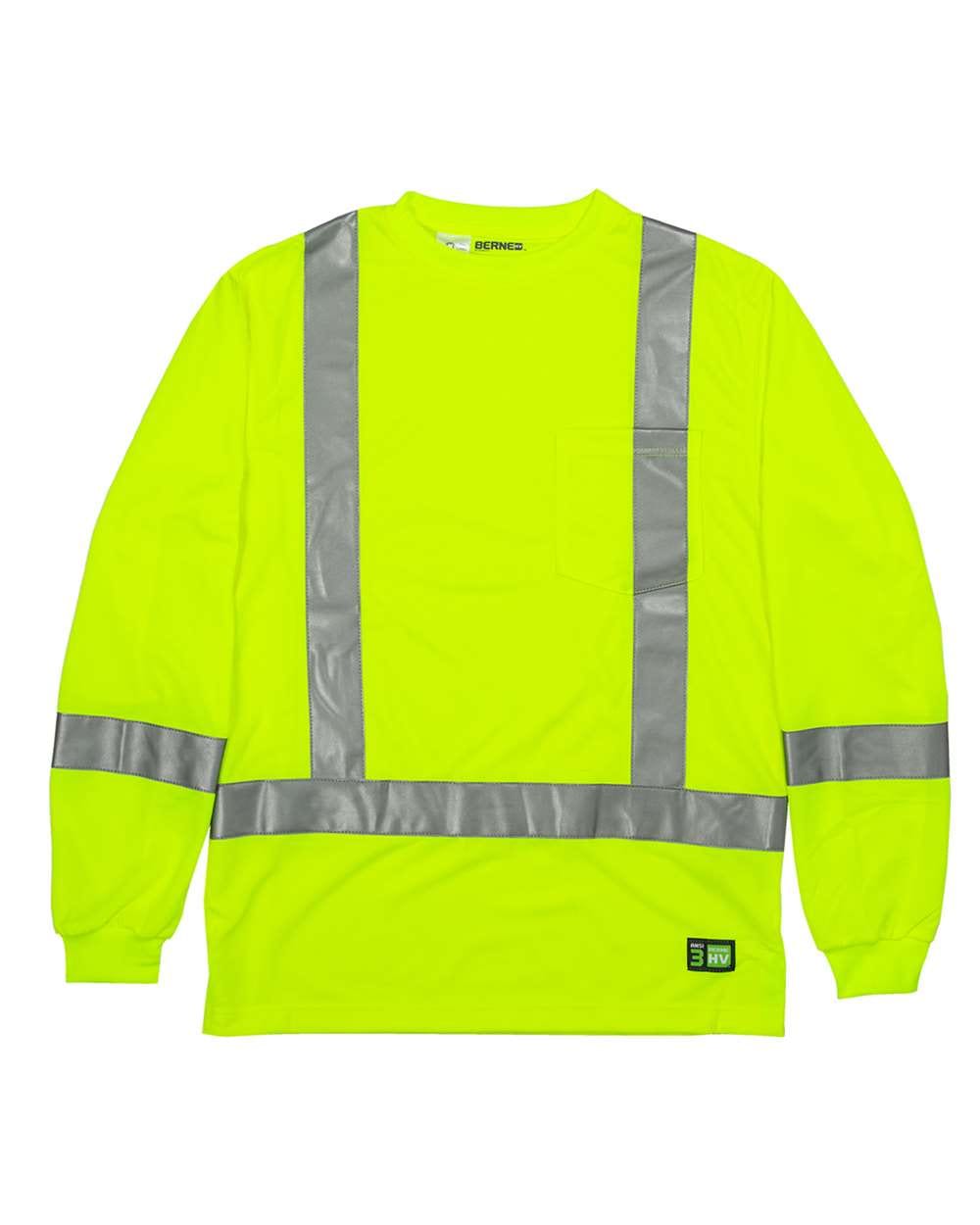 Berne T-Shirts S / Yellow Berne - Men's Hi-Vis Class 3 Performance Pocket T-Shirt