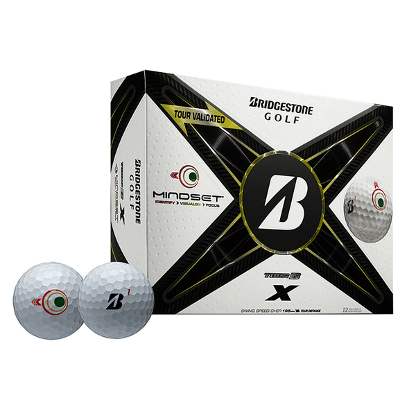 Bridgestone Accessories Dozen / White Bridgestone - Custom Tour B X Mindset White Box Dozen