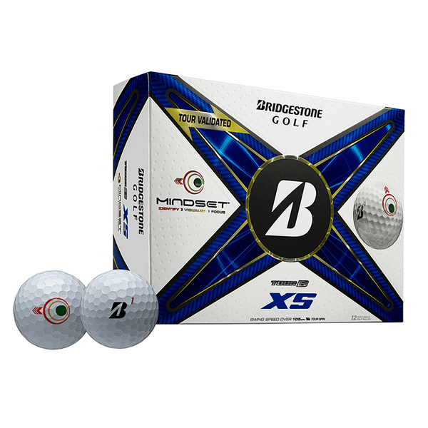 Bridgestone Accessories Dozen / White Bridgestone - Custom Tour B XS Mindset White Box Dozen