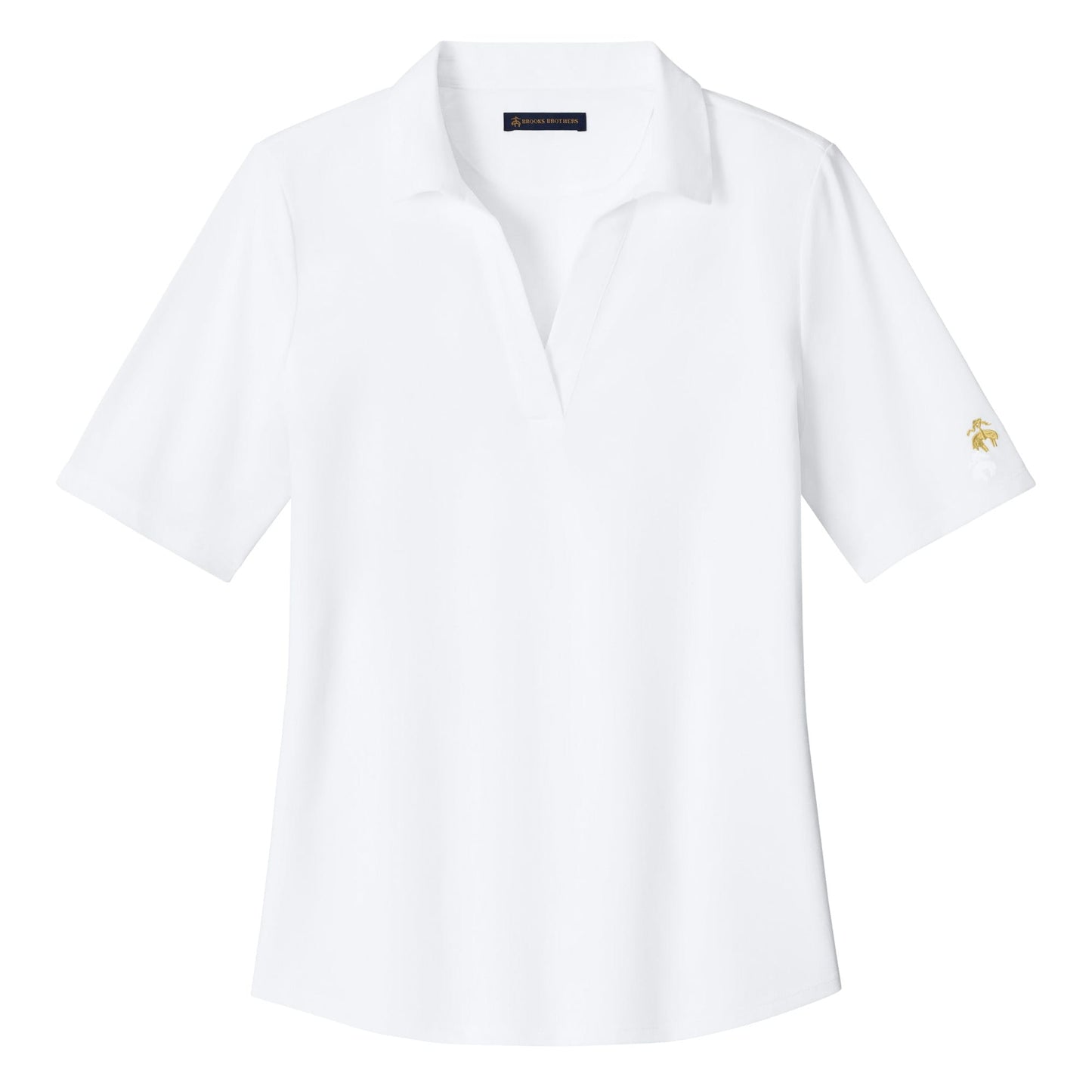 Brooks Brothers Polos XS / White Brooks Brothers - Women's Pinpoint Pique Polo