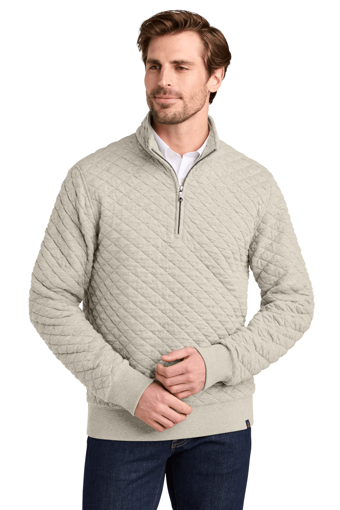 Brooks Brothers Sweaters Brooks Brothers - Men's Diamond Quilt 1/4-Zip