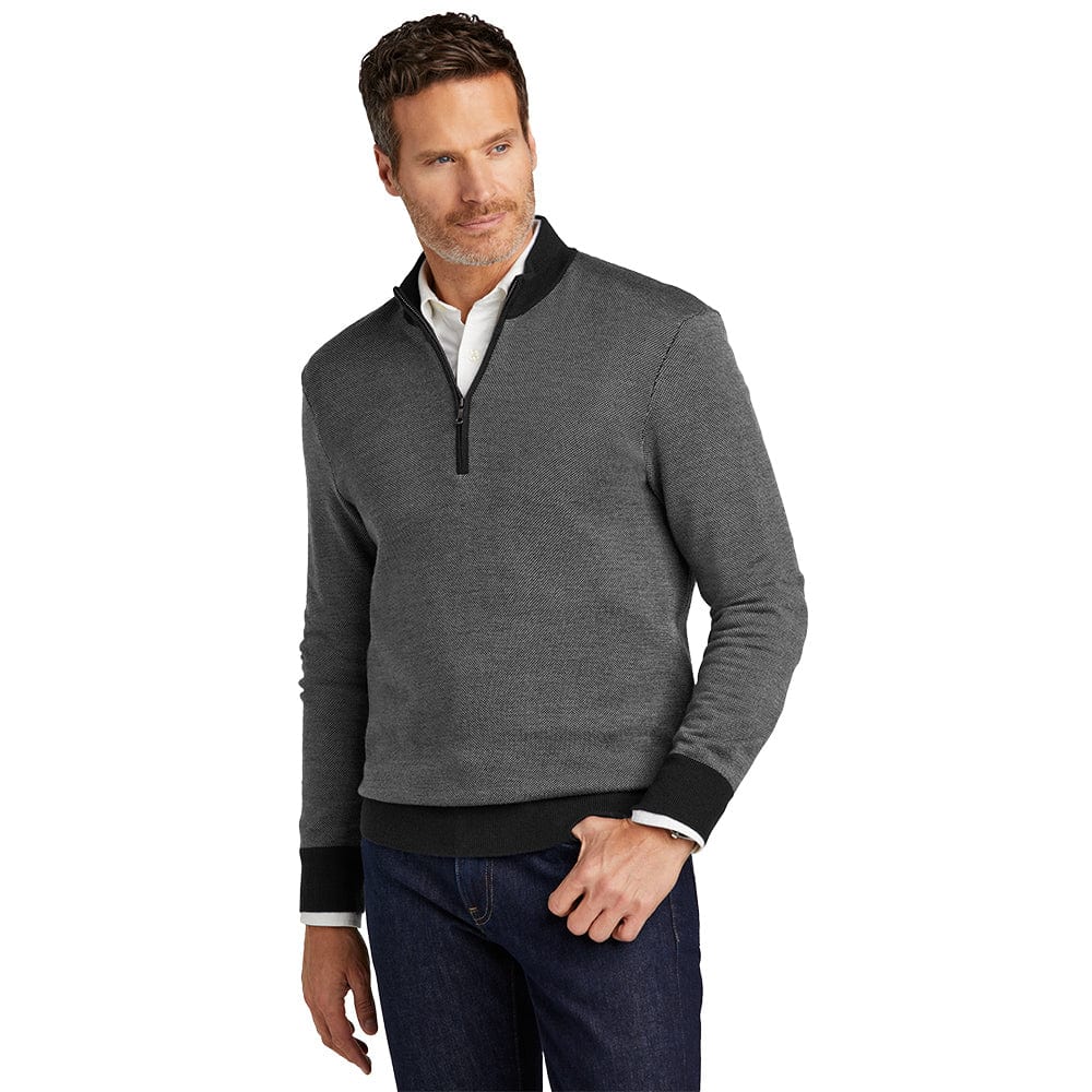 Washable Merino Birdseye Zip Brooks Brothers Merino Wool Sweaters