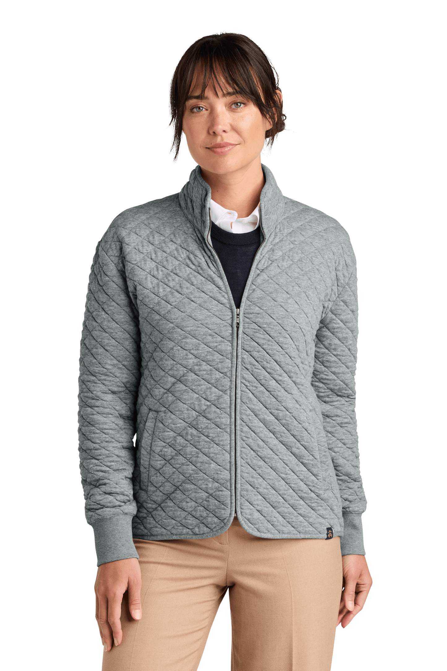 Brooks Brothers Sweaters Brooks Brothers - Women's Diamond Quilt Full-Zip