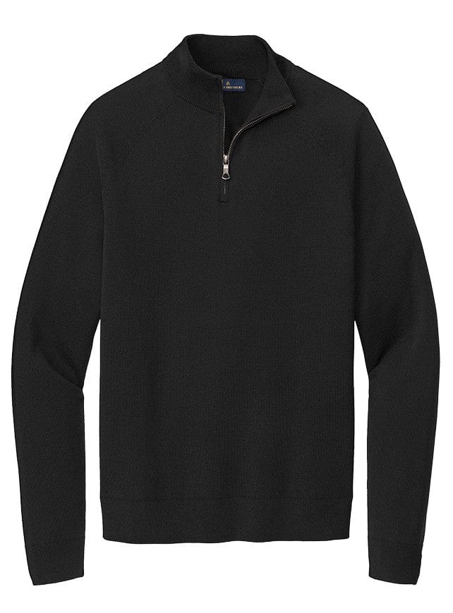 Brooks Brothers Sweaters XS / Deep Black Brooks Brothers - Men's Cotton Stretch 1/4-Zip Sweater