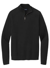 Brooks Brothers Sweaters XS / Deep Black Brooks Brothers - Men's Cotton Stretch 1/4-Zip Sweater