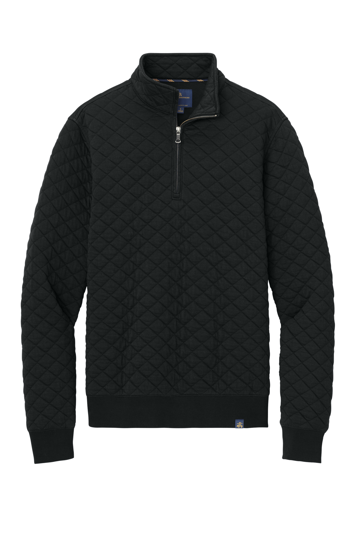 Brooks Brothers Sweaters XS / Deep Black Brooks Brothers - Men's Diamond Quilt 1/4-Zip