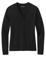 Brooks Brothers Sweaters XS / Deep Black Brooks Brothers - Women's Cotton Stretch V-Neck Sweater