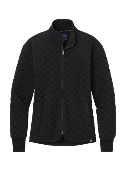 Brooks Brothers Sweaters XS / Deep Black Brooks Brothers - Women's Diamond Quilt Full-Zip
