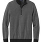 Brooks Brothers Sweaters XS / Deep Black/Shadow Grey Brooks Brothers - Men's Washable Merino Birdseye 1/4-Zip Sweater