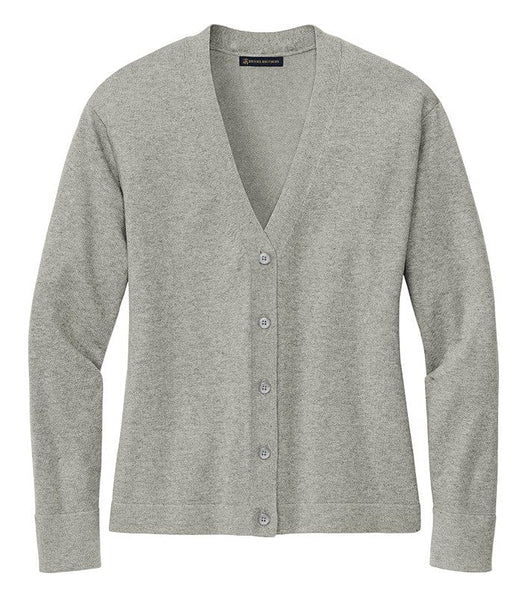 Brooks Brothers Sweaters XS / Light Shadow Grey Heather Brooks Brothers - Women's Cotton Stretch Cardigan Sweater
