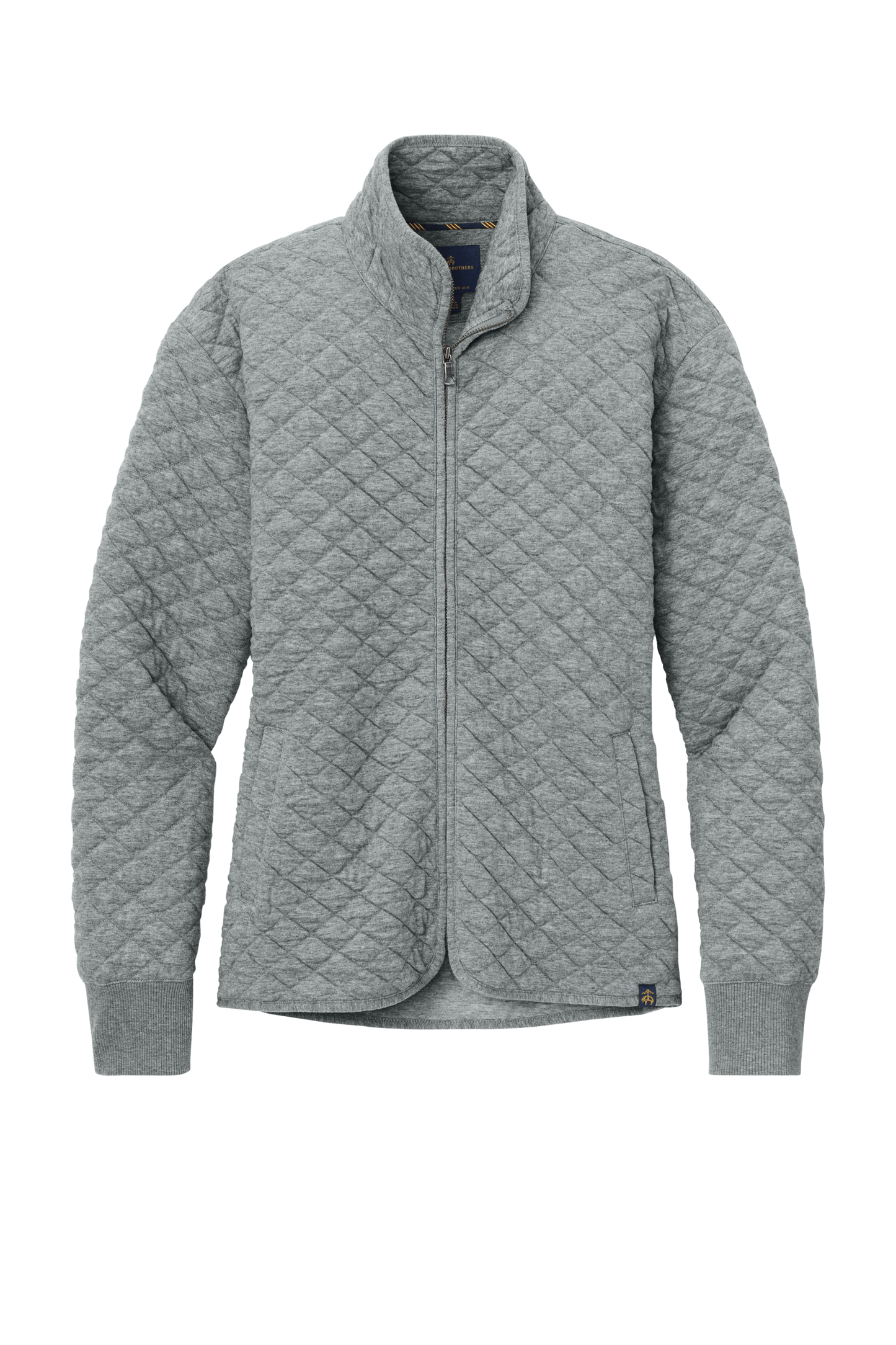 Brooks Brothers Sweaters XS / Light Shadow Grey Heather Brooks Brothers - Women's Diamond Quilt Full-Zip