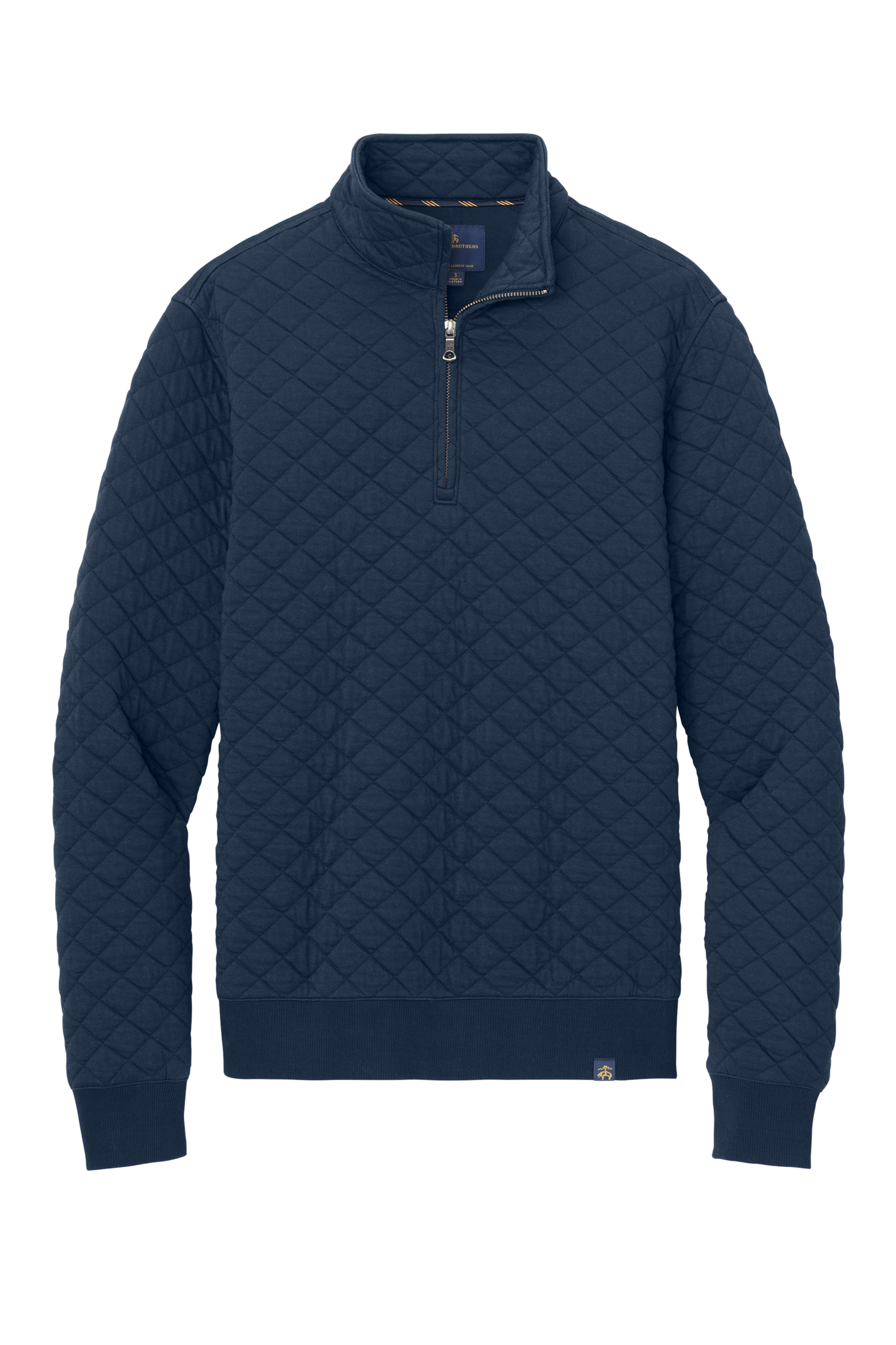 Brooks Brothers Sweaters XS / Navy Blazer Brooks Brothers - Men's Diamond Quilt 1/4-Zip