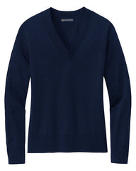 Brooks Brothers Sweaters XS / Navy Blazer Brooks Brothers - Women's Cotton Stretch V-Neck Sweater