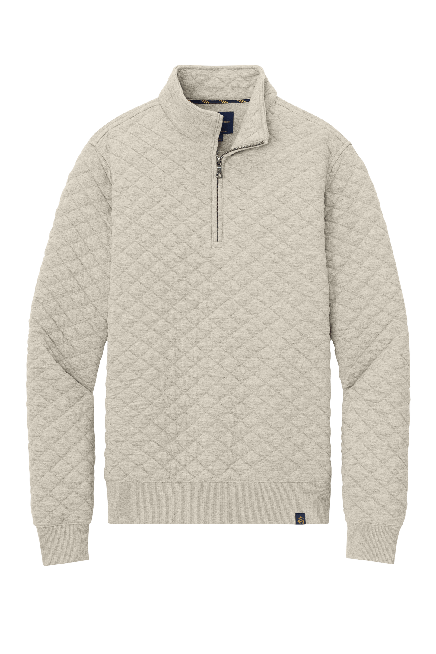 Brooks Brothers Sweaters XS / Oatmeal Heather Brooks Brothers - Men's Diamond Quilt 1/4-Zip