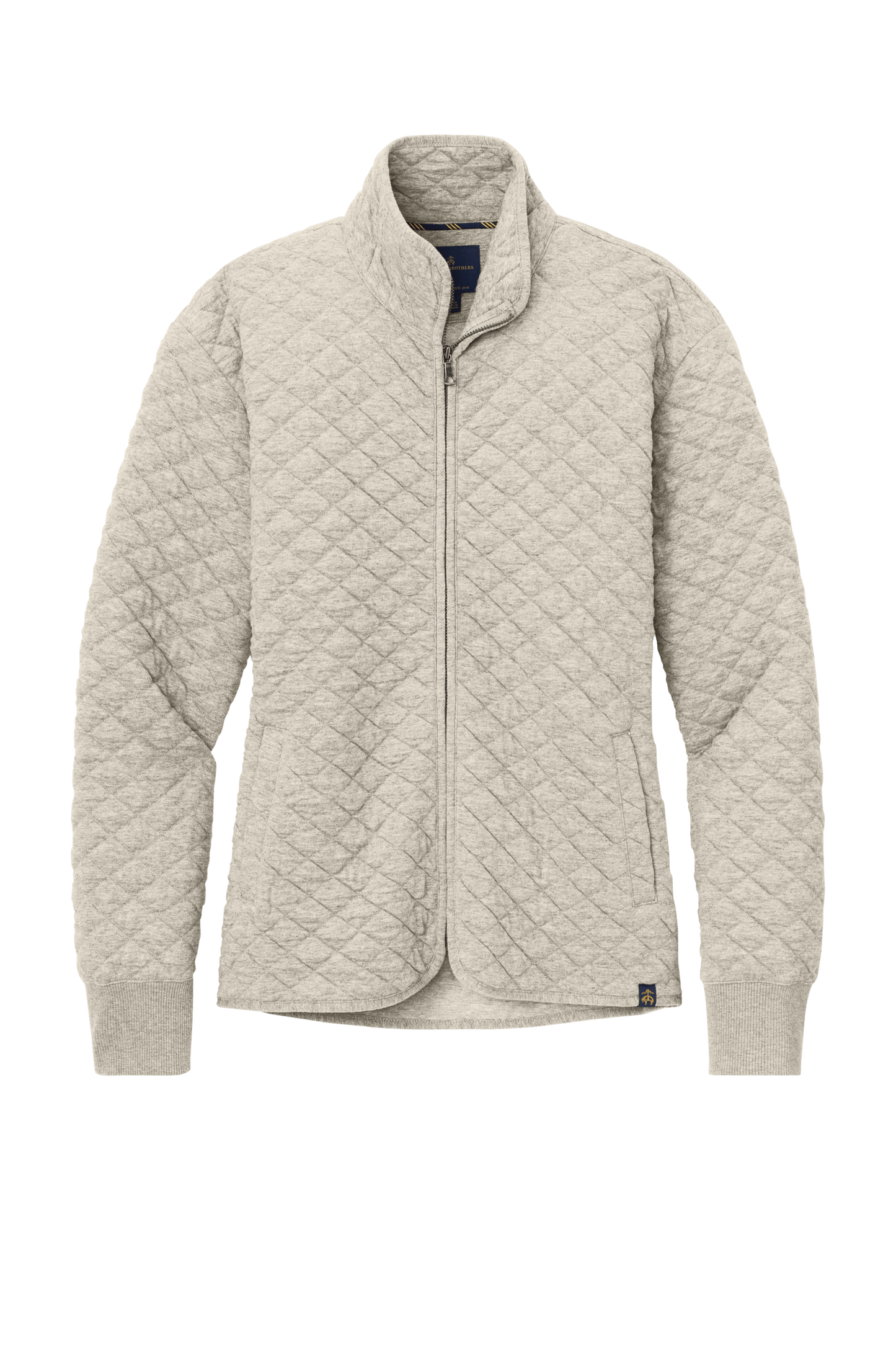 Brooks Brothers Sweaters XS / Oatmeal Heather Brooks Brothers - Women's Diamond Quilt Full-Zip