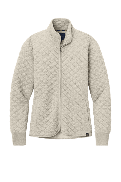 Brooks Brothers Sweaters XS / Oatmeal Heather Brooks Brothers - Women's Diamond Quilt Full-Zip