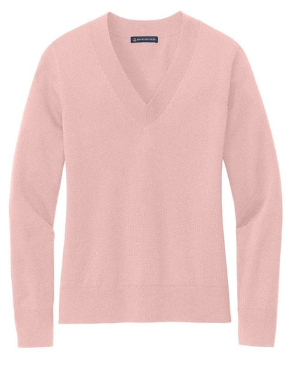 Brooks Brothers Sweaters XS / Pearl Pink Brooks Brothers - Women's Cotton Stretch V-Neck Sweater