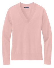 Brooks Brothers Sweaters XS / Pearl Pink Brooks Brothers - Women's Cotton Stretch V-Neck Sweater