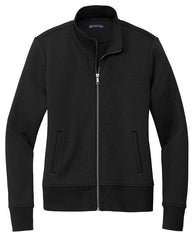 Brooks Brothers Sweatshirts XS / Deep Black Brooks Brothers - Women's Double-Knit Full-Zip
