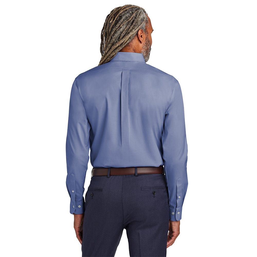 pinpoint dress shirt Oxford for Tall Men in White M / Semi Tall / White This point collar dress shirt is crafted from white pinpoint Oxford cloth with a barrel cuff and single chest pocket in a classic tailored fit Pinpoint Oxford White Dress Shirt