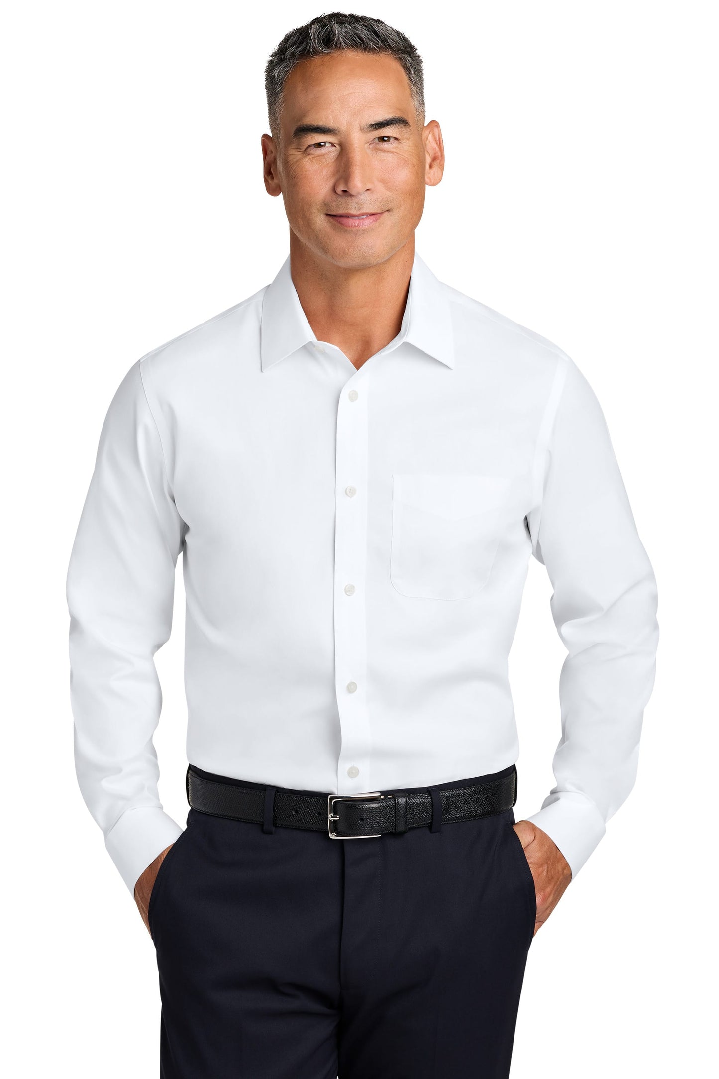 Brooks Brothers Woven Shirts Brooks Brothers - Men's Wrinkle-Free Stretch Pinpoint Spread Collar Shirt