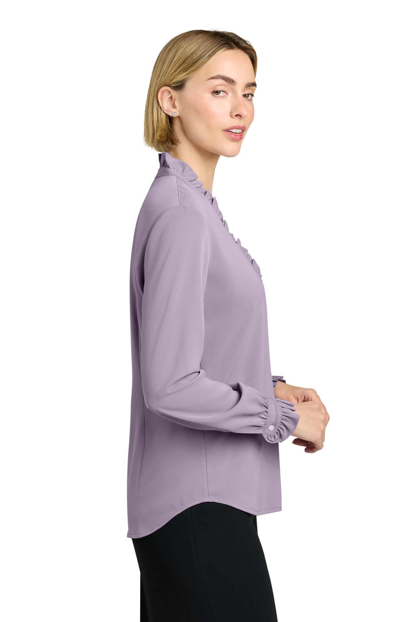 Brooks Brothers Woven Shirts Brooks Brothers - Women's Long Sleeve Ruffle Collar Blouse