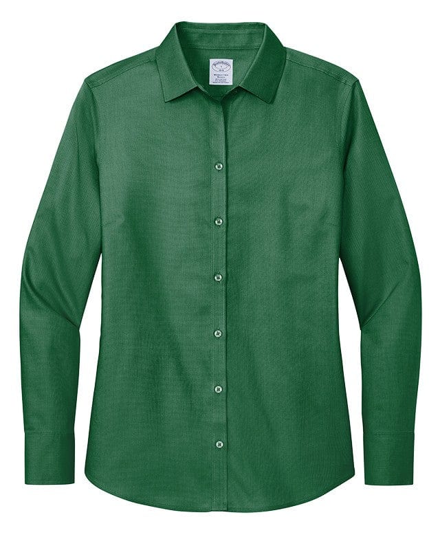 Brooks Brothers Woven Shirts XS / Club Green Brooks Brothers - Women's Wrinkle-Free Stretch Nailhead Shirt