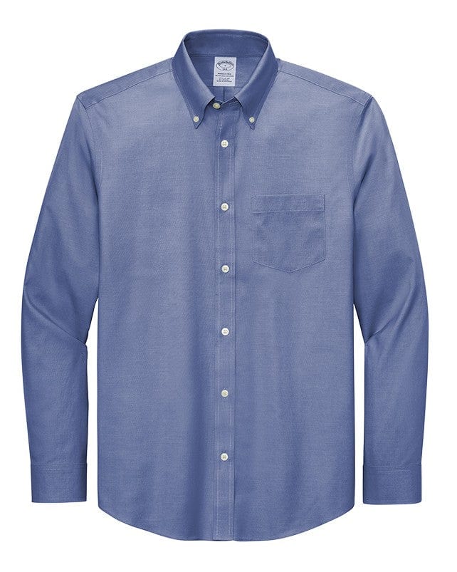 Brooks Brothers Woven Shirts XS / Cobalt Blue Brooks Brothers - Men's Wrinkle-Free Stretch Pinpoint Shirt