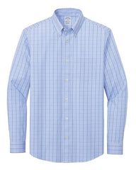 Brooks Brothers Woven Shirts XS / Newport Blue Brooks Brothers - Men's Wrinkle-Free Stretch Patterned Shirt