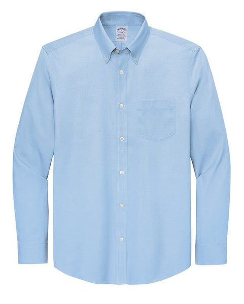 Brooks Brothers Woven Shirts XS / Newport Blue Brooks Brothers - Men's Wrinkle-Free Stretch Pinpoint Shirt