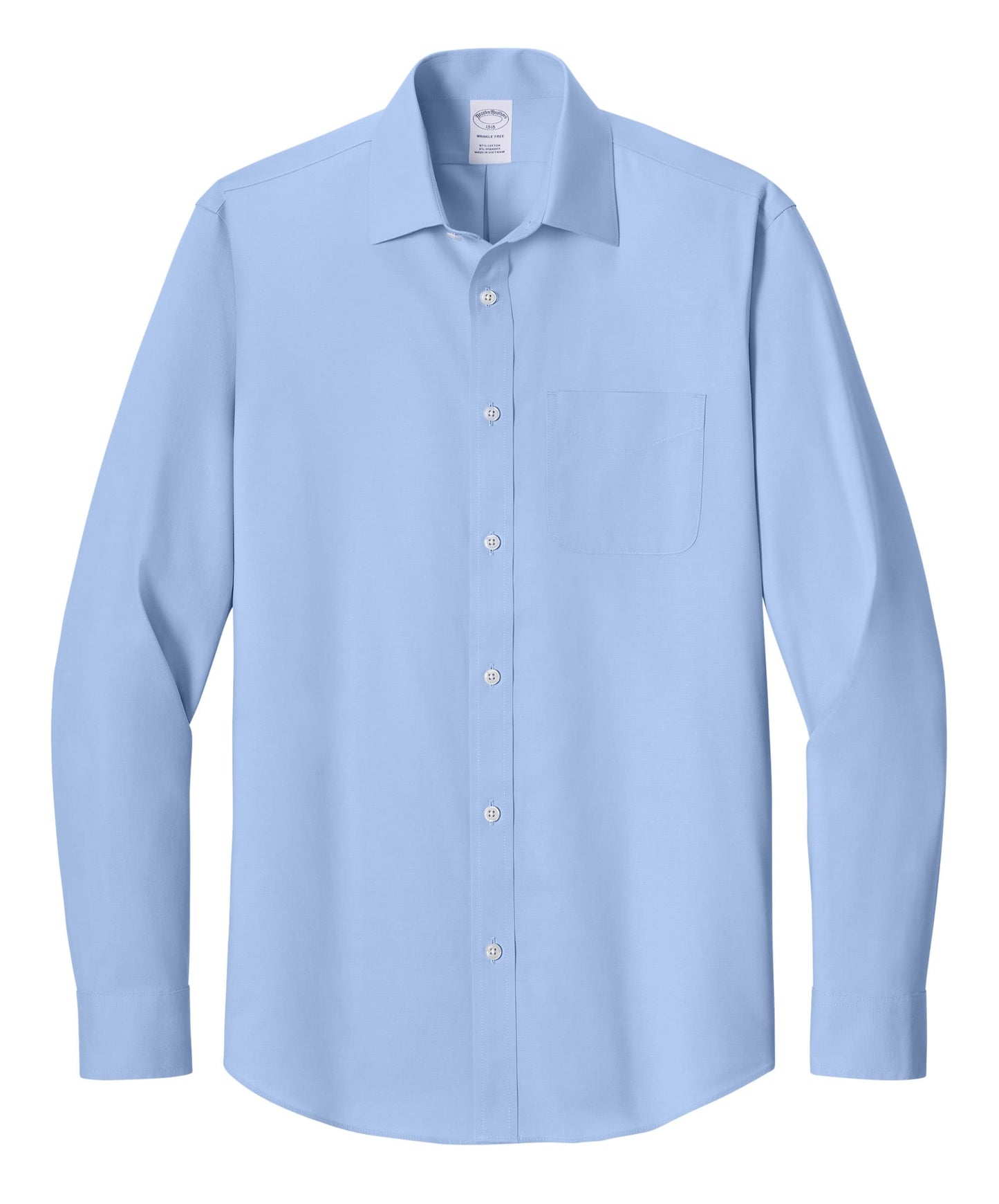 Brooks Brothers Woven Shirts XS / Newport Blue Brooks Brothers - Men's Wrinkle-Free Stretch Pinpoint Spread Collar Shirt