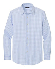 Brooks Brothers Woven Shirts XS / Newport Blue/Pearl Pink Fine Check Brooks Brothers - Men's Tech Stretch Patterned Shirt