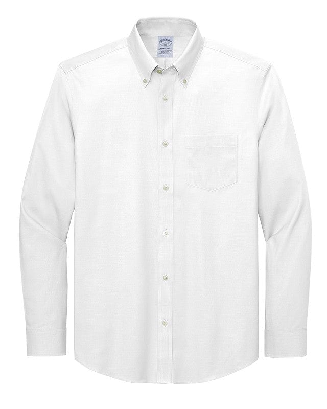 Brooks Brothers Wrinkle-Free Stretch Pinpoint Shirt BB18000 White / L