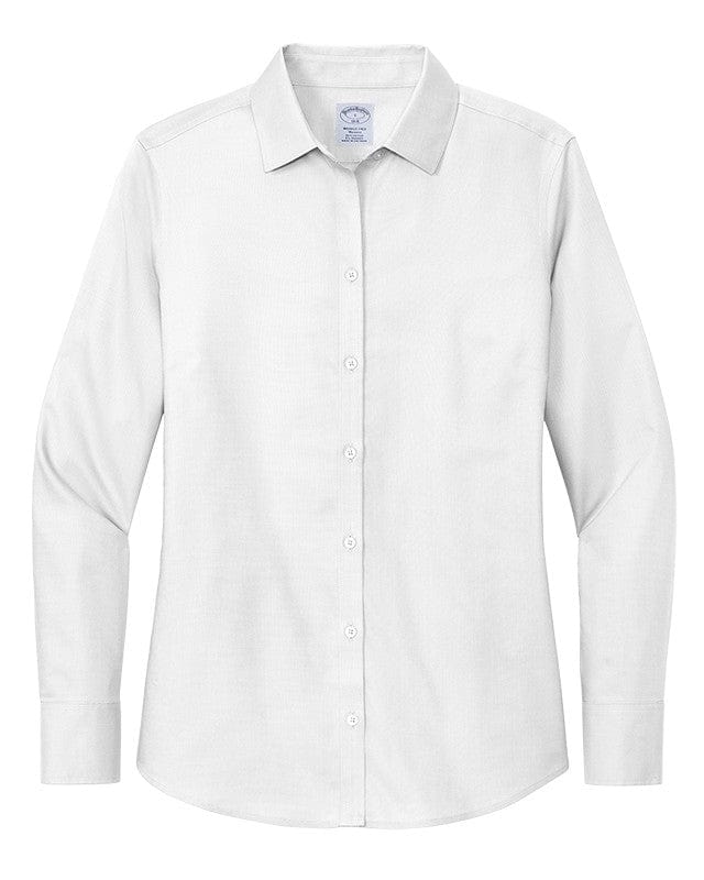 Brooks Brothers Women's Wrinkle-Free Stretch Nailhead Shirt (White) S