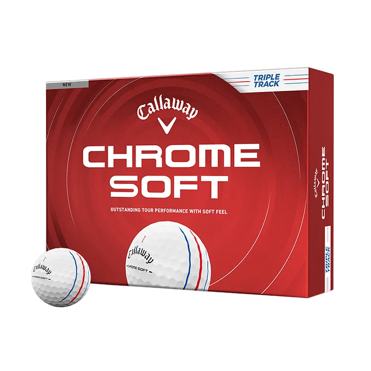 Callaway Golf Balls Dozen / White Callaway - Custom Chrome Soft Triple Track White Box Dozen