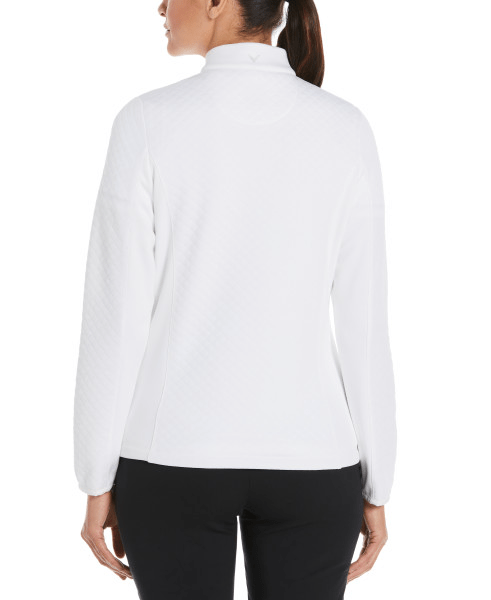 ★1/27迄お得★Callaway レディースジャケット ホワイト Lサイズ Callaway - Women's Diamond Quilted Fleece 1/4-Zip – Threadfellows
