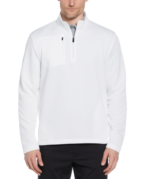 Callaway Layering S / White Callaway - Men's Diamond Quilted Fleece 1/4-Zip