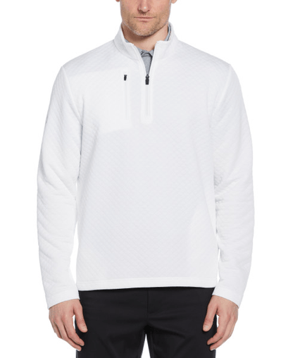 Callaway Layering S / White Callaway - Men's Diamond Quilted Fleece 1/4-Zip