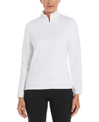 Callaway Layering S / White Callaway - Women's Diamond Quilted Fleece 1/4-Zip