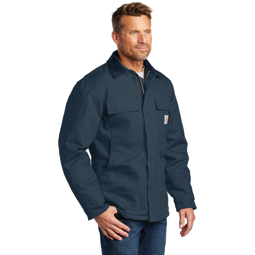 Carhartt coat size discount small dark blue mens