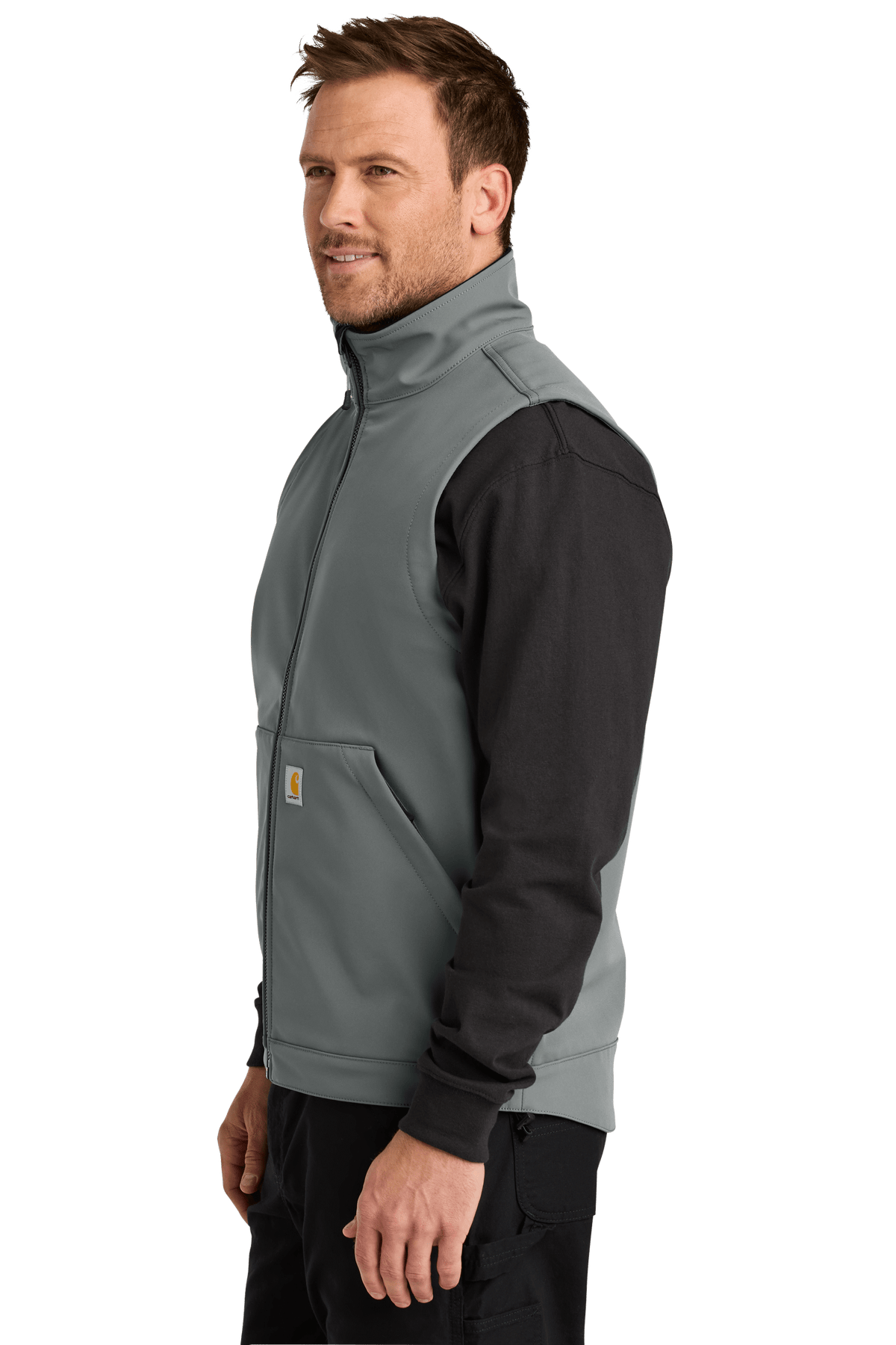 Men's Work Vest | Rain-Ready Soft Shell | Carhartt – Threadfellows Men's Work Vest | Rain-Ready Soft Shell | Carhartt – Threadfellows